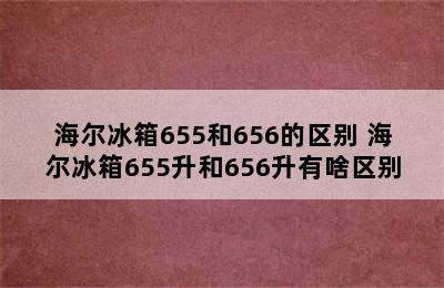 海尔冰箱655和656的区别 海尔冰箱655升和656升有啥区别